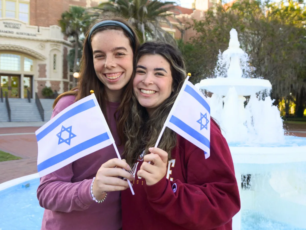 Students at a vigil on campus