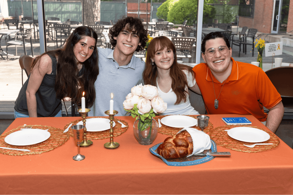 Students celebrating Passover at Hillel